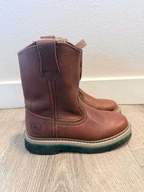 John Deere Other - John Deere Brown Kids Pull-On Cowboy Boots with Green Outsole